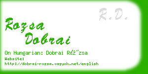 rozsa dobrai business card